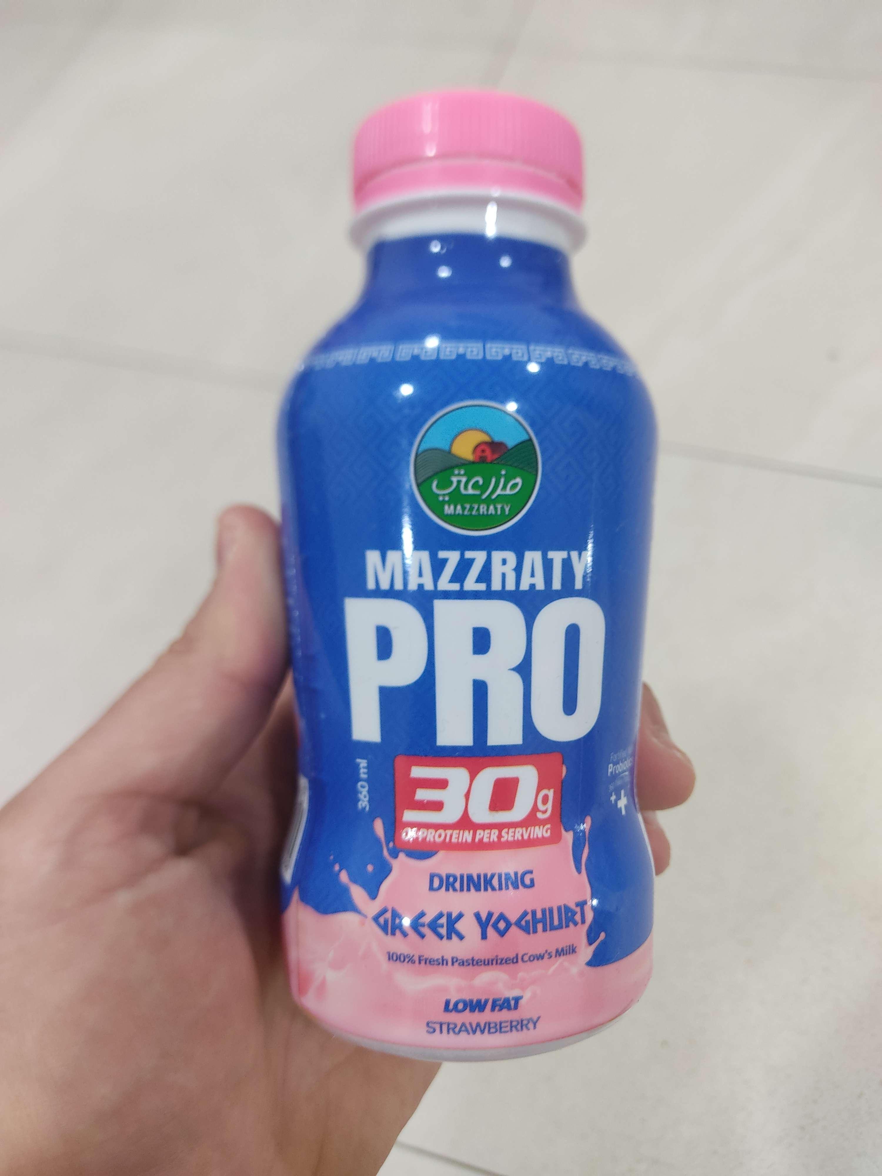 Drinkable Greek Style Strawberry Yogurt